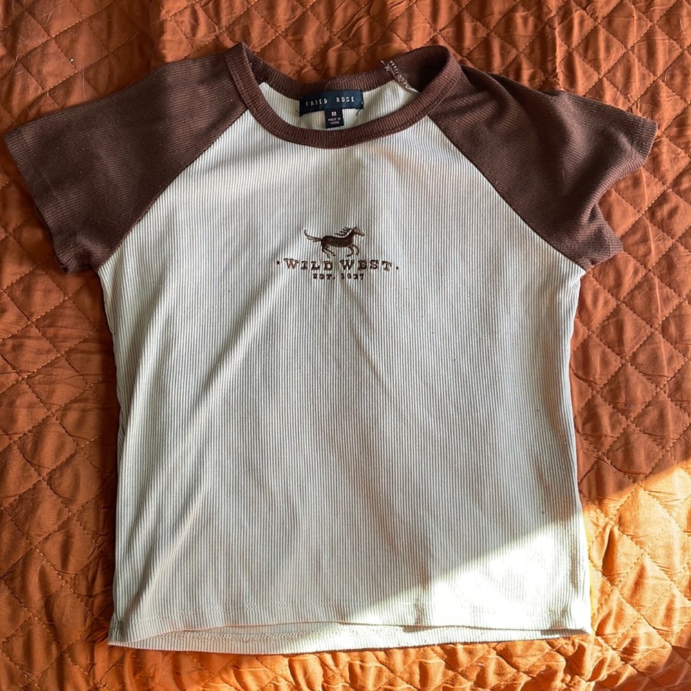 Wild West brown babydoll shirt